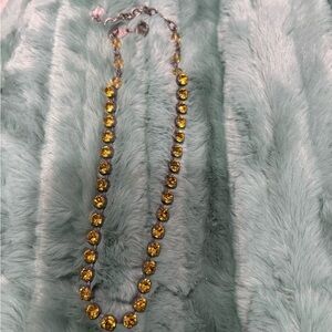 Sabika Vintage S14 London Choker – Yellow Crystal Statement Necklace